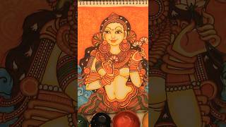 kerala mural painting tutorial mural painting for beginners mural painting tutorial mural art [upl. by Anelet178]