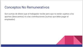 Conceptos no remunerativos  Liquidación de Sueldos  Asientos  Costo laboral [upl. by Novehs]