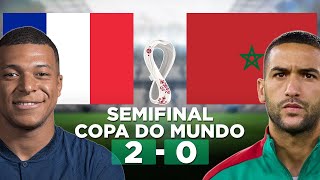 FRANÇA 2 x 0 MARROCOS Copa do Mundo 2022 SEMIFINAL  Narração [upl. by Eelatsyrc]