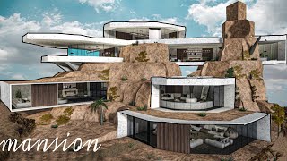 Bloxburg Mansion Mountain Modern House  House Build  Roblox [upl. by Westerfield]