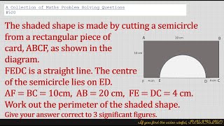 A Collection of Maths Problem Solving Questions520 Perimeter [upl. by Ratha]