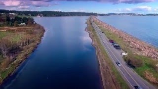 Metchosin Spit  Esquimalt Lagoon  Aerial Flyover [upl. by Retepnhoj]