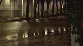 Dallas water main break forces street closures [upl. by Ahsaercal]