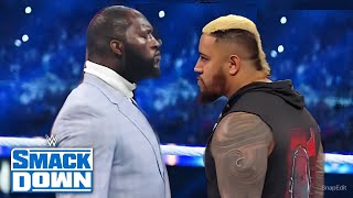 WWE Omos Return to Challenge Solo Sikoa  WWE SmackDown Highlights [upl. by Ikiv7]