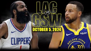 Golden State Warriors vs Los Angeles Clippers Full Game Highlights  October 5 2024 NBA PreSeason [upl. by Lavicrep]