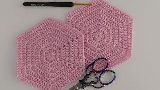 The Easiest Way to Make Hexagons in Minutes  How to Crochet Hexagon for Beginners [upl. by Padriac103]