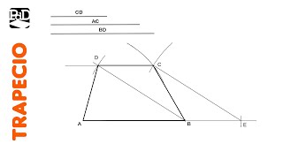 Trapecio Escaleno dadas sus Bases y las Diagonales  Cuadriláteros [upl. by Ximenes]