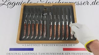 12teilig Laguiole en Aubrac Besteck Set Schlangenholz [upl. by Zerelda]