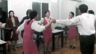 North Korea Singing in Pyongyang Restaurant 6 平壌のレストラン6 統一列車は走る [upl. by Reyotal231]