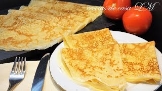 COMO HACER CREPES FÁCILES Y TIERNOS  PANQUEQUES [upl. by Esilahs111]