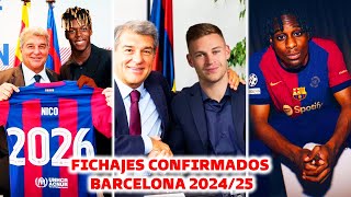 🚨LOCURA LOS FICHAJAZOS CONFIRMADOS y RUMORES DEL BARCELONA PARA ESTE MERCADO DE FICHAJES 202425 [upl. by Balling]