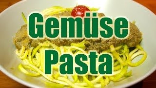 Zucchini Spaghetti  Gemüse Pasta ohne Nudeln Fettarm amp Vegan VEGAN [upl. by Oriaj986]