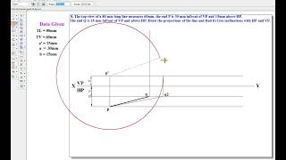 EngineeringVisulisation  Projection of Lines [upl. by Granoff]