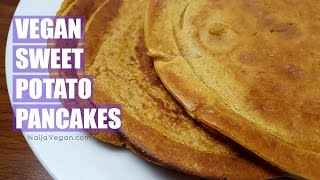 How to make vegan sweet potato pancakes  Naija Vegan [upl. by Omixam115]