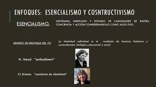 ESENCIALISMO Y CONSTRUCTIVISMO [upl. by Dniren85]