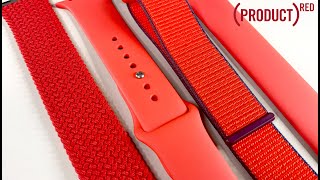 New Fall 2020 Product Red Apple Watch Bands  Sport Loop Sport Band Solo Loop amp Braided Solo Loop [upl. by Boulanger243]