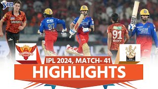 RCB vs SRH IPL 2024 Highlights Royal Challengers Bengaluru vs Sunrisers Hyderabad  full Highlights [upl. by Antonetta]