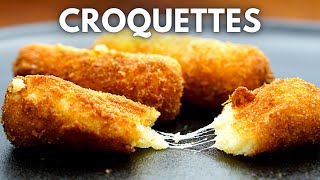 Easy Homemade Potato Croquettes with Mozzarella Filling [upl. by Knitter]