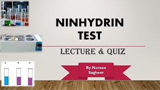 Ninhydrin test biochemistry [upl. by Velda348]