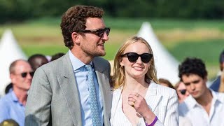 Peregrine Pearson and his boyfriend Sophie Turner dress up for a polo match held on his familys [upl. by Cinom]