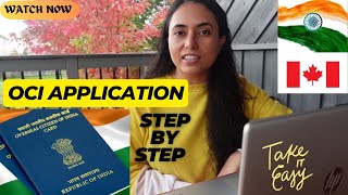 How to apply for OCI Card from Canada 2023  OCI Application Step by Step Process  Complete Guide [upl. by Ecirehc841]