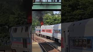 Metro North Departs Peekskill With Exhaust On Fire [upl. by Mansoor]