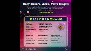 Daily Panchang and Horoscope with Expert Numerology Vastu amp Astrology Tips horoscope shorts [upl. by Wilda]