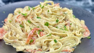 TELLEMENT CRÉMEUX 🤤 Recette facile de Carbonara au saumon [upl. by Ahseiyn245]