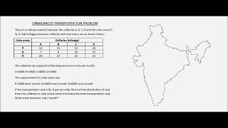 Transportation model  Example 12  Unbalanced transportation problem [upl. by Anivlis]