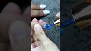 Trending Sky Blue Nail Polish viral viralvideo nailart nails short trending [upl. by Nosdivad]