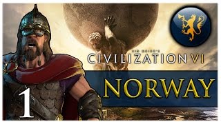 THE RISE OF HARALD HARDRADA Civilization VI  NORWAY Gameplay 1 [upl. by Einnaf]