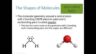 Chemistry 110 Chapter 3  Part 5 The Shapes of Molecules and Polarity [upl. by Sairahcaz820]