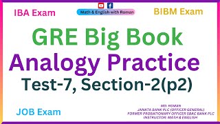 Analogy Practice from GRE Big Book Test7 Section2p2 [upl. by Pandora]