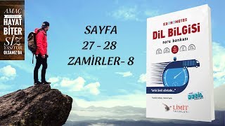 LİMİT YAYINLARI  LİMİT KRONOMETRE DİL BİLGİSİ SB  ZAMİRLER 8 [upl. by Ariel]