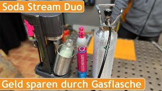 Soda Stream DuoTerra Adapterschlauch  Geldsparen beim Sprudler  Gasflasche anschließen und testen [upl. by Wan600]