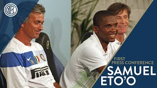 Samuel Eto’o joins Inter  The press conference from his presentation [upl. by Yentruocal]