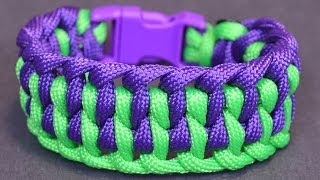 How to Make the quotWide Genoesequot Paracord Bracelet with Buckle  BoredParacord [upl. by Ynohtnaed]