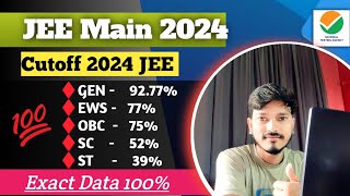 JEE Main Cutoff 2024  Boom 🤯  Exact Percentile JEE Main 2024  Category wise minimum markscollege [upl. by Lyrad465]