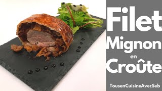 FILET MIGNON en CROÛTE aux GIROLLES et aux MARRONS Tous en cuisine avec Seb [upl. by Ettenal]