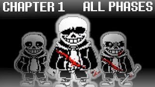 Undertale Last Breath Chapter 1 ALL 3 Phases 1 Death  Undertale Fangame [upl. by Ervin]