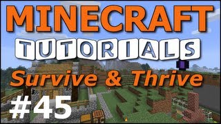 Minecraft Tutorials  E45 Piston Drawbridge Survive and Thrive II [upl. by Pani828]