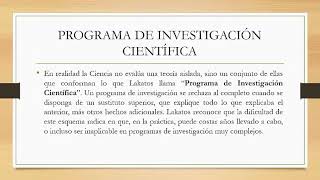 Lakatos y La metodología de los programas de investigación científica [upl. by Adrahs]