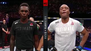 UFC 234 Israel Adesanya and Anderson Silva Octagon Interviews [upl. by Ellmyer]