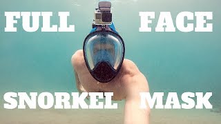 Full Face Snorkeling Mask Review ABTECH  GoPro Mount Panoramic Snorkel Mask [upl. by Airetak]