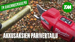 TM Rakennusmaailman akkusaksien parivertailu Milwaukee ja Stiga [upl. by Yesnil219]