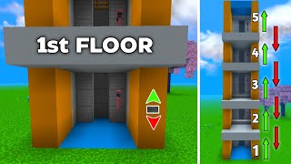 Minecraft Working MULTIFLOOR ELEVATOR Tutorial In Bedrock EASY [upl. by Norvol967]