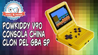 Powkiddy V90 Consola China Clon del GBA SP [upl. by Ayala60]