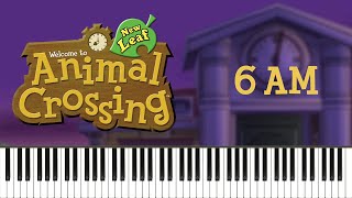 Animal Crossing New Leaf  6 AM Piano Tutorial [upl. by Painter]