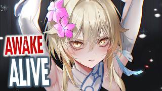 Nightcore  Awake and Alive Soft Rock Version Lyrics [upl. by Mahtal433]