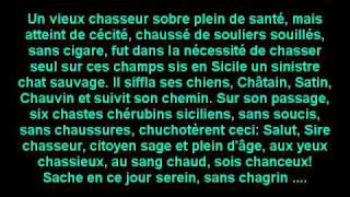 Virelangue du Chasseur French Tongue Twister [upl. by Donaugh9]